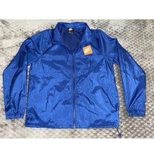 Nike Windbreaker Blue And Orange Zip Up Medium